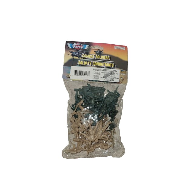 Unopened Delta Force 35 Piece Combat Soldiers Green & Tan Toy Story Army Men - Picture 2 of 2